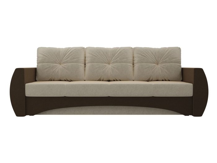 Прямой диван-кровать Сатурн бежево-коричневого цвета - купить Прямые диваны по цене 40990.0