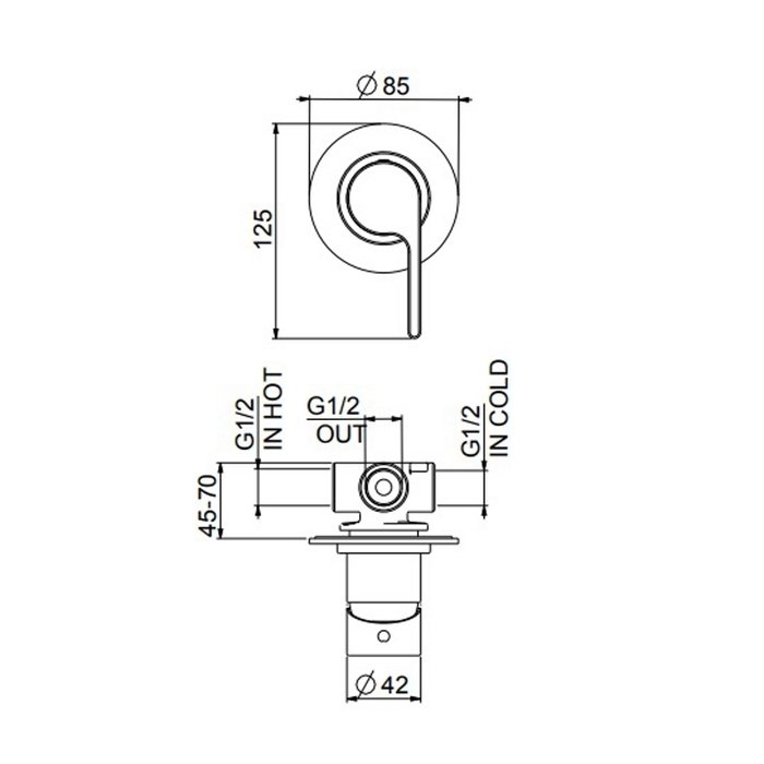 Смеситель для душа встраиваемый Webert DoReMi DR880101560, черный - купить Душевая программа по цене 24858