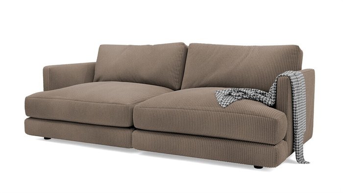 Прямой диван-кровать Ибица кремового цвета