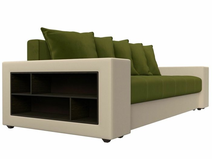 Прямой диван-кровать  Дубай зелено-бежевого цвета (ткань/экокожа)  - лучшие Прямые диваны в INMYROOM