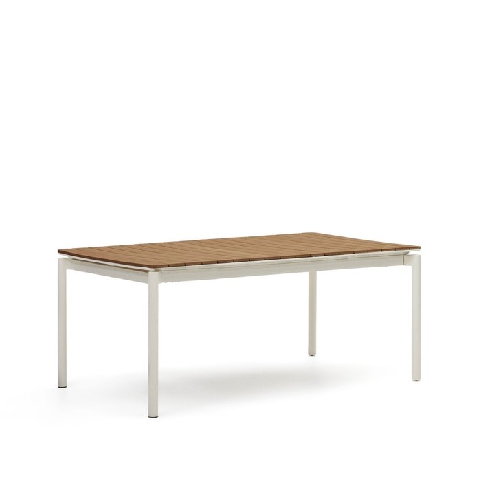 Раздвижной обеденный стол Canyelles 180 коричнево-белого цвета - купить Садовые столы по цене 228990.0