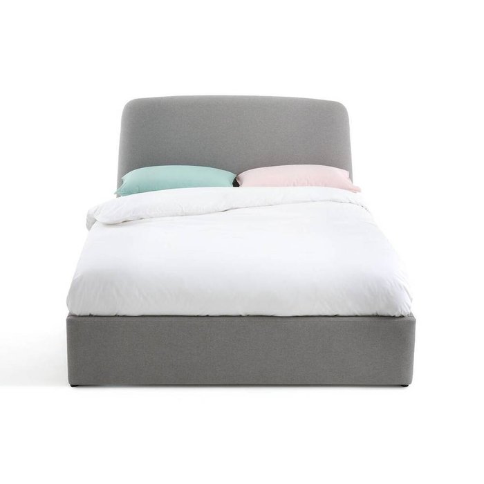Кровать с матрасом Olinas 140x190 серого цвета - купить Кровати для спальни по цене 68321.0