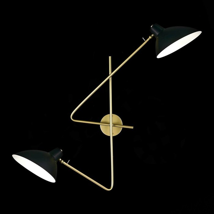 Бра ST-Luce Золотистый, Черный/Черный E27 2*60W JARRO - лучшие Бра и настенные светильники в INMYROOM