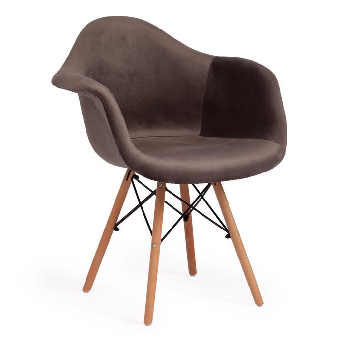 Комплект из четырех стульев Cindy коричневого цвета - купить Обеденные стулья по цене 15240.0