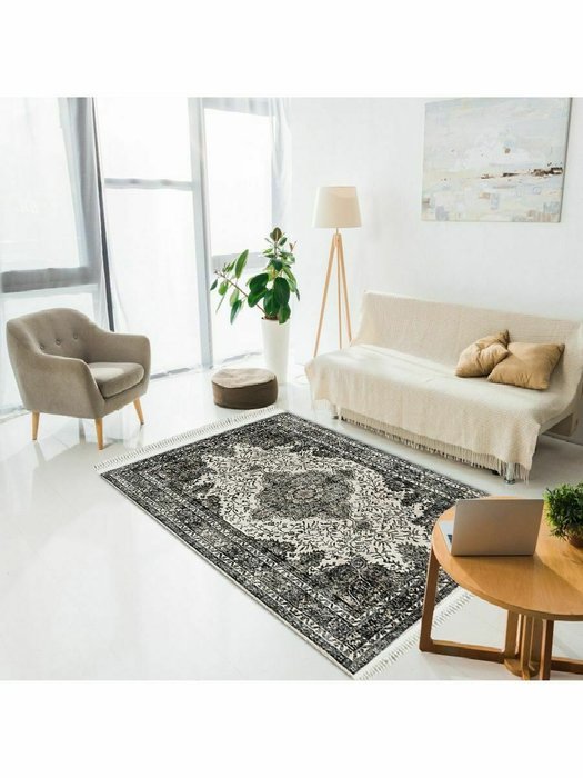 Ковер Hali Henge 120x180 серого цвета - купить Ковры по цене 9800.0 Ковер Hali Henge 120x180 серого цвета - купить Ковры по цене 9800.0