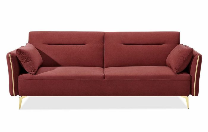 Диван-кровать Liverpool бордового цвета - лучшие Прямые диваны в INMYROOM