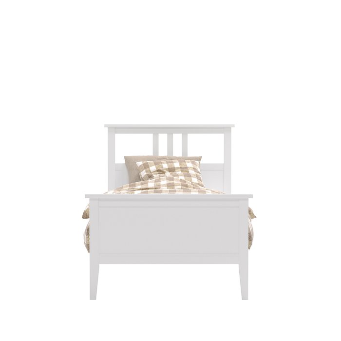 Кровать Мира 90х200 белого цвета с основанием - купить Кровати для спальни по цене 24830.0