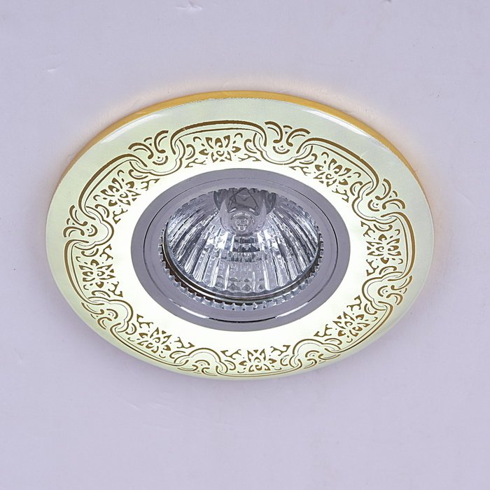 Встраиваемый светильник 09502-9.0-001MN MR16+LED3W WH/GD (полимер, цвет белый) - лучшие Встраиваемые споты в INMYROOM Встраиваемый светильник 09502-9.0-001MN MR16+LED3W WH/GD (полимер, цвет белый) - лучшие Встраиваемые споты в INMYROOM