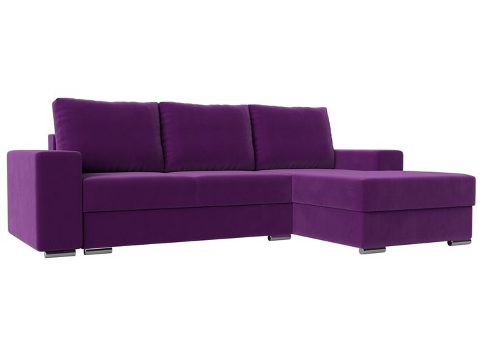 Угловой диван-кровать Дрезден фиолетового цвета правый угол