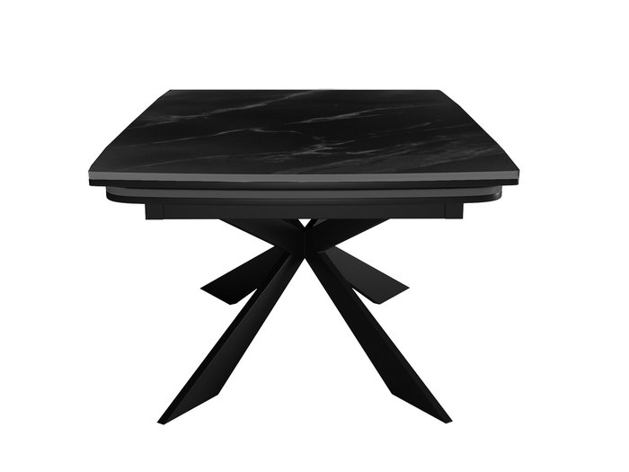 Раздвижной обеденный стол DikLine KM160 черного цвета - купить Обеденные столы по цене 99990 Раздвижной обеденный стол DikLine KM160 черного цвета - купить Обеденные столы по цене 99990