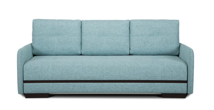 Прямой диван-кровать Марио Slim голубого цвета