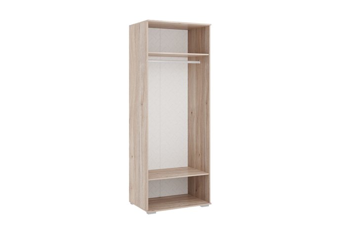 Шкаф двухдверный Панда бело-бежевого цвета с зеркалом - лучшие Детские шкафы в INMYROOM
