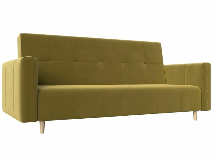Прямой диван-кровать Вест желтого цвета