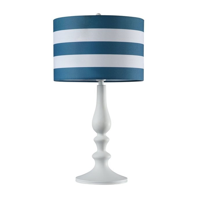 Настольная лампа Sailor с сине-белым абажуром 