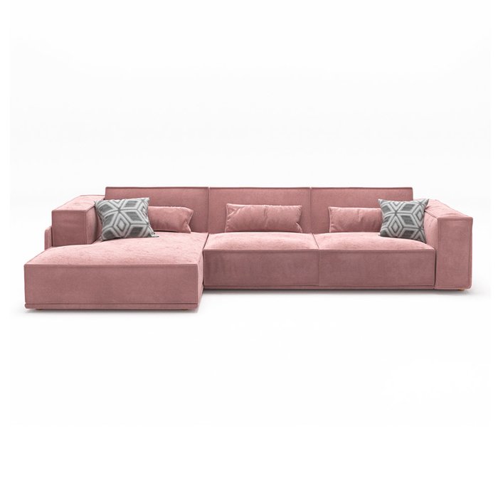  Диван-кровать Vento light угловой розового цвета