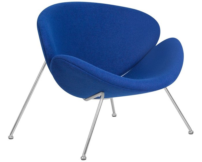 Кресло дизайнерское Emily синего цвета - купить Интерьерные кресла по цене 25540.0