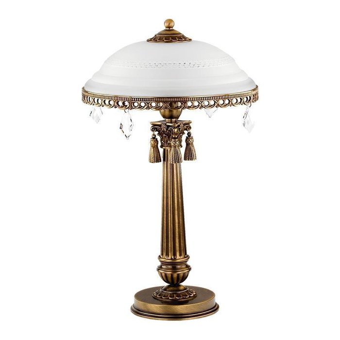 Настольная лампа Roma с белым плафоном