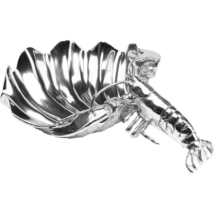 Ведро для охлаждения вина Lobster серебряного цвета 