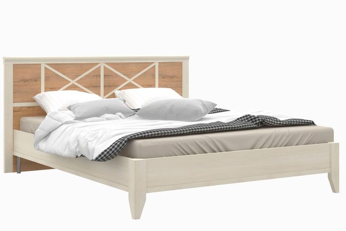 Кровать Кантри в цвете Валенсия+Дуб Бунратти 160х200 - лучшие Кровати для спальни в INMYROOM