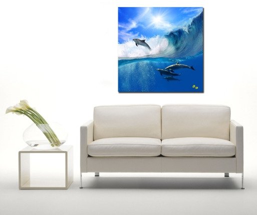 Декоративная картина "Дельфины" - купить Принты по цене 3390.0