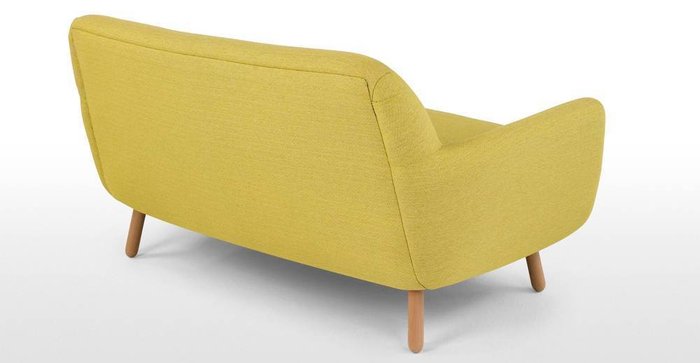 Диван Jonah двухместный желтого цвета - лучшие Прямые диваны в INMYROOM
