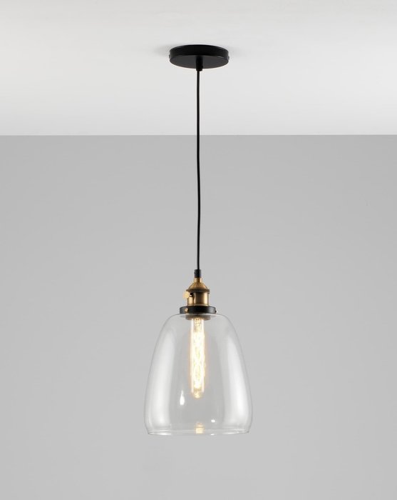 Подвесной светильник Suvo со стеклянным плафоном  - купить Подвесные светильники по цене 5590.0