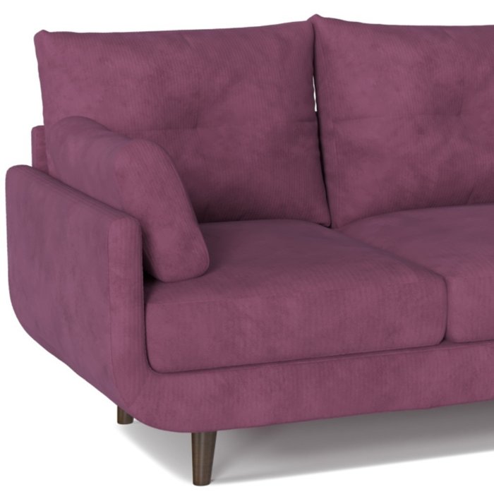 Диван прямой Angle Velutto 15 фиолетового цвета  - купить Прямые диваны по цене 26250.0