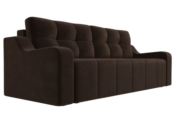 Прямой диван-кровать Итон коричневого цвета - лучшие Прямые диваны в INMYROOM