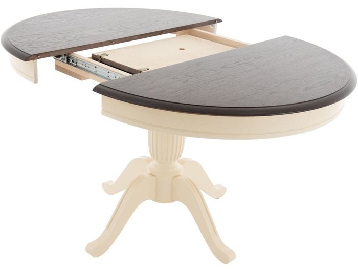 Стол раздвижной Леонардо темно-коричневого цвета - купить Обеденные столы по цене 32857.0