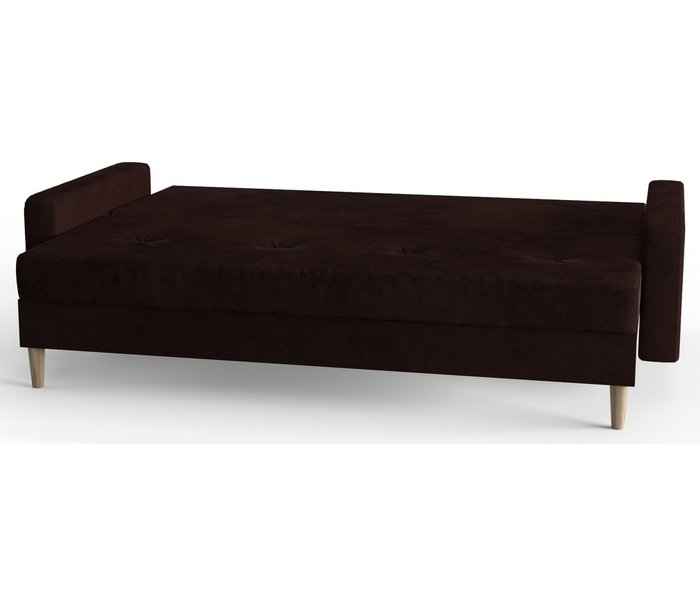 Диван-кровать из велюра Basel коричневого цвета - лучшие Прямые диваны в INMYROOM