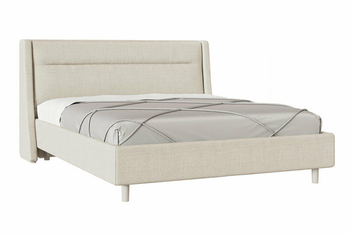 Кровать Олеандра 160х200 бежевого цвета - купить Кровати для спальни по цене 109390.0