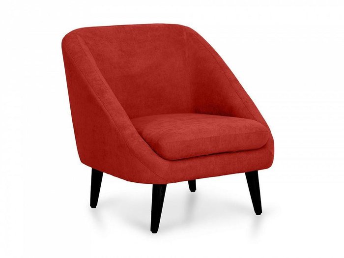 Кресло Corsica красного цвета с черными ножками  - купить Интерьерные кресла по цене 33390.0
