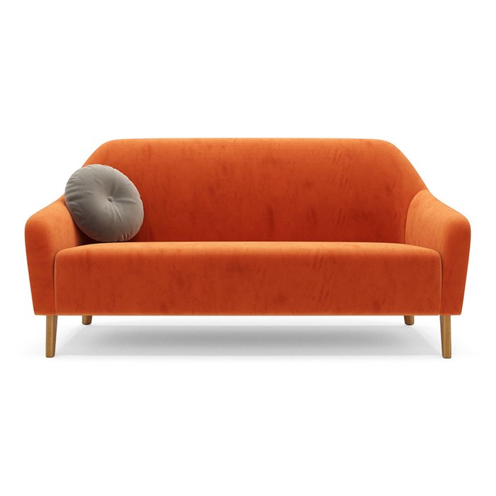 Трехместный диван Miami lux оранжевого цвета - купить Прямые диваны по цене 58700.0