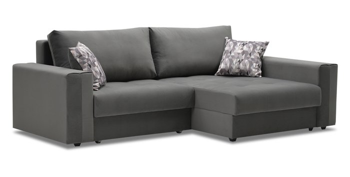 Угловой диван-кровать Джерси серого цвета
