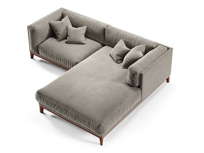 Угловой диван Case серого цвета - лучшие Угловые диваны в INMYROOM