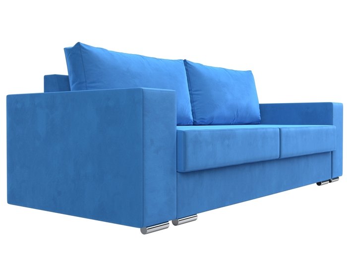 Прямой диван-кровать Исланд голубого цвета - лучшие Прямые диваны в INMYROOM