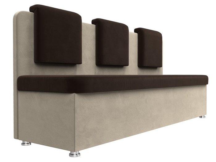 Кухонный прямой диван Маккон бежево-коричневого цвета - лучшие Прямые диваны в INMYROOM
