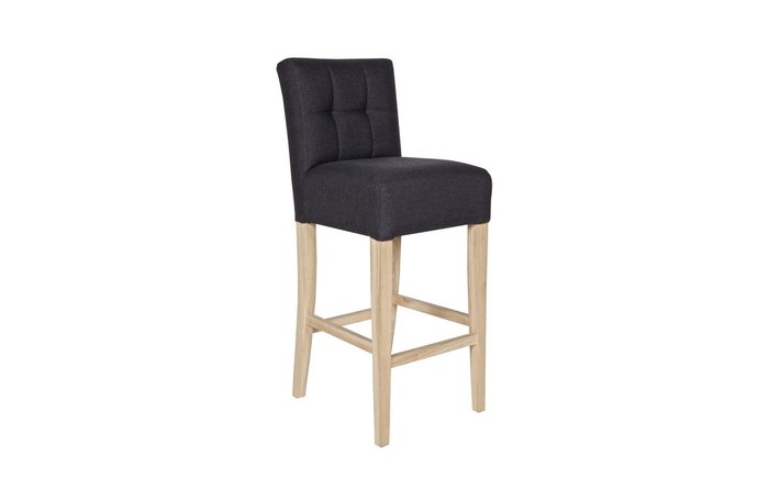 Барный стул  DE EEKHOORN "TIJMEN BARCHAIR ANTRACITE OAK NATURE LEGS" - купить Барные стулья по цене 30756.0