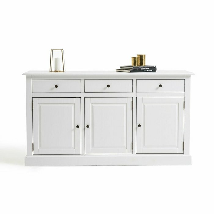 Буфет с дверцами и 3 ящиками Authentic Style белого цвета - купить Буфеты и серванты по цене 43400.0 Буфет с дверцами и 3 ящиками Authentic Style белого цвета - купить Буфеты и серванты по цене 43400.0