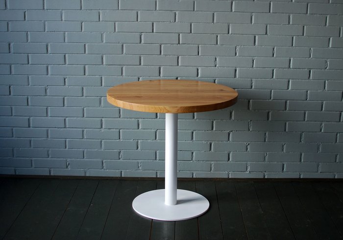 Обеденный стол Bar Slab бело-бежевого цвета - купить Обеденные столы по цене 44000.0