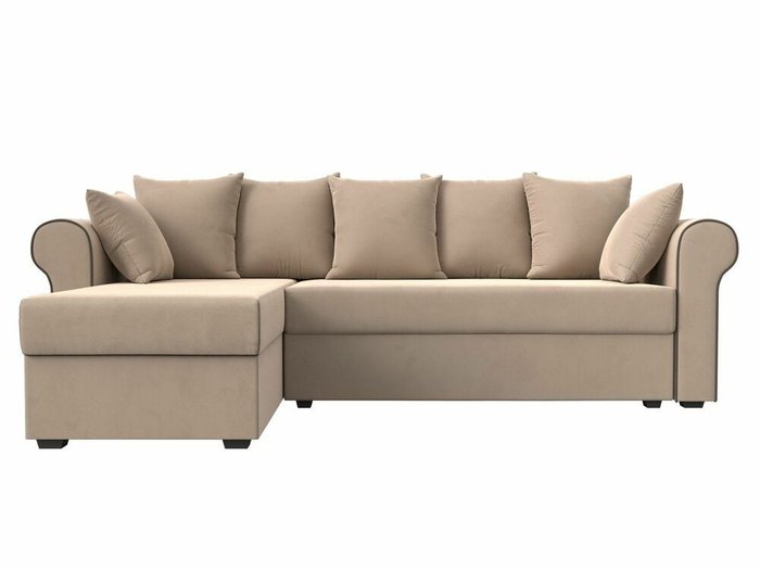 Угловой диван-кровать Рейн бежевого цвета левый угол - купить Угловые диваны по цене 36999.0
