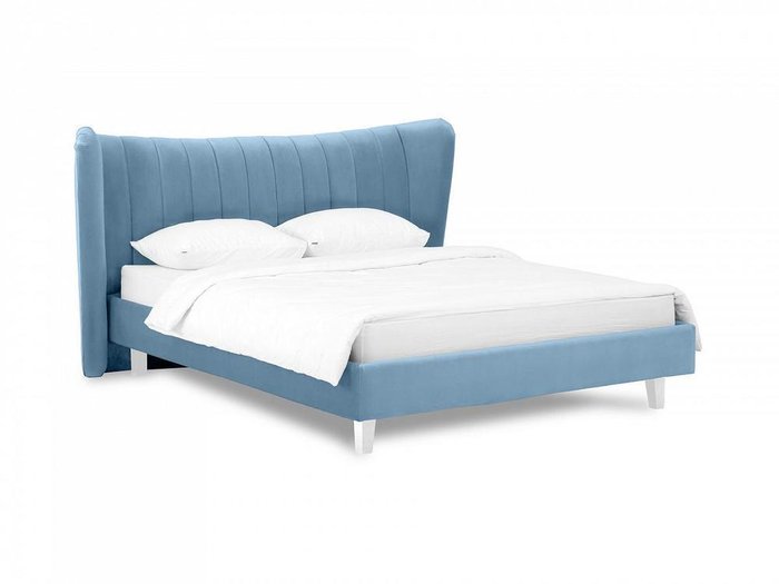 Кровать Queen Agata L 160х200 голубого цвета - купить Кровати для спальни по цене 50880.0