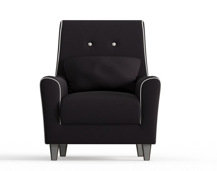 Кресло Мерлин в обивке из велюра черного цвета - купить Интерьерные кресла по цене 11290.0