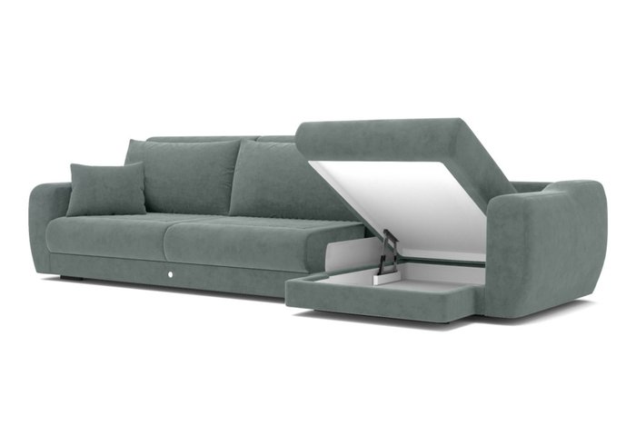 Угловой диван-кровать серого цвета - купить Угловые диваны по цене 345000.0