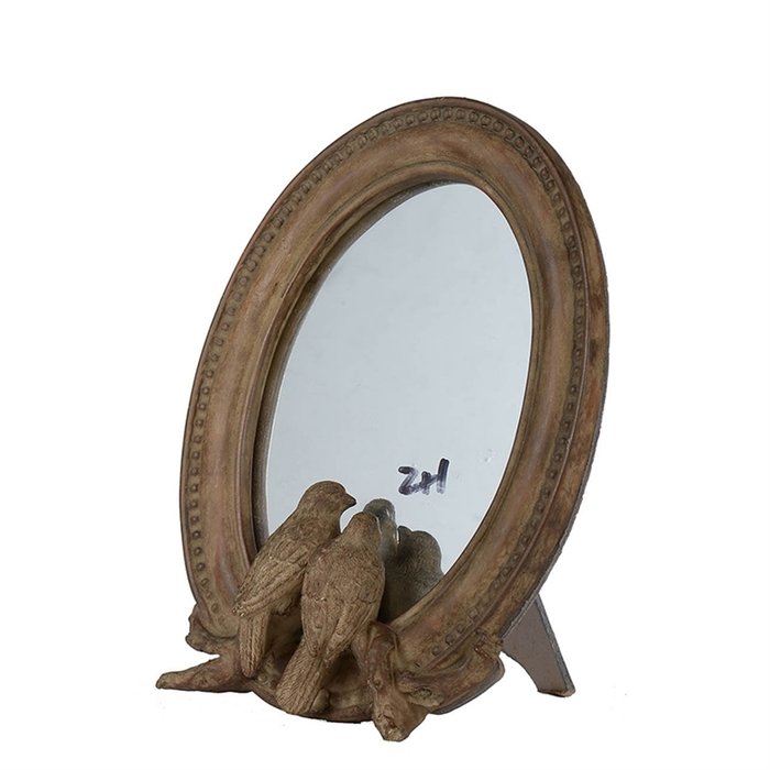 Зеркало настольное с птичками на раме - купить Настольные зеркала по цене 2070.0