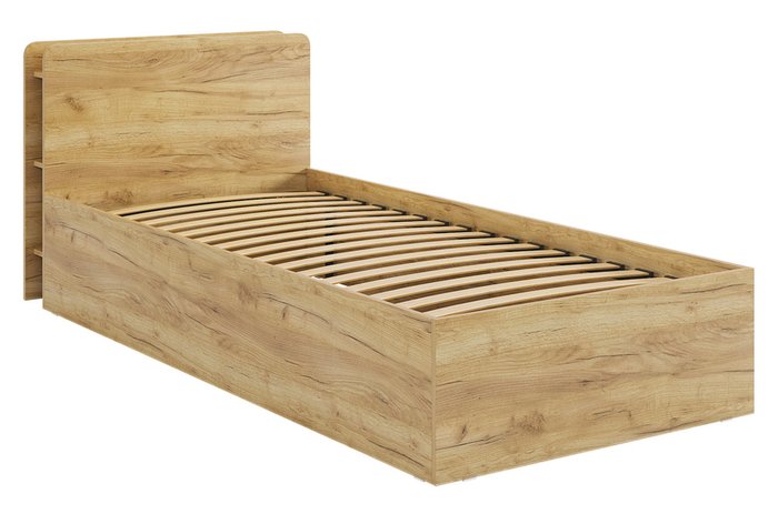 Кровать Юниор 90х200 бежевого цвета без подъемного механизма - купить Кровати для спальни по цене 14880.0