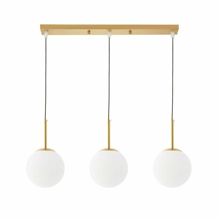 Подвесной светильник Fredica LDP 6030-3-PR GD (стекло, цвет белый) - купить Подвесные светильники по цене 7000.0 Подвесной светильник Fredica LDP 6030-3-PR GD (стекло, цвет белый) - купить Подвесные светильники по цене 7000.0