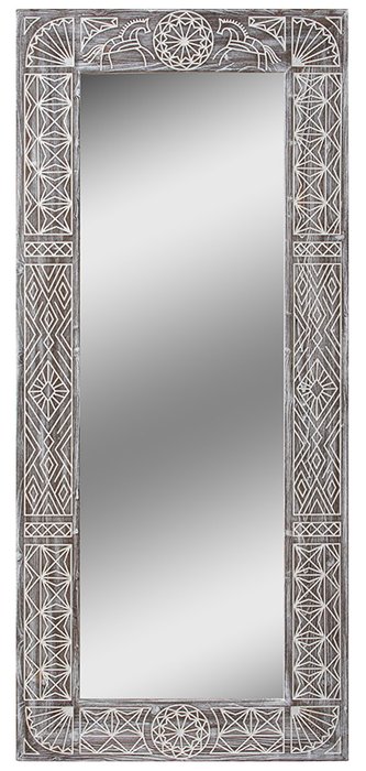 Настенное зеркало Ladoga Brown в раме из массива сосны
