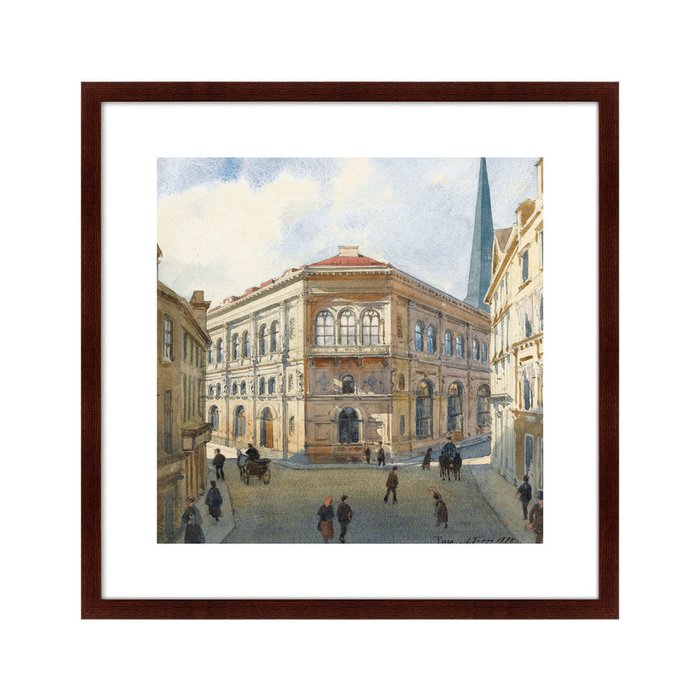 Репродукция картины View of the Riga Stock Exchange 1880 г. - купить Картины по цене 11999.0