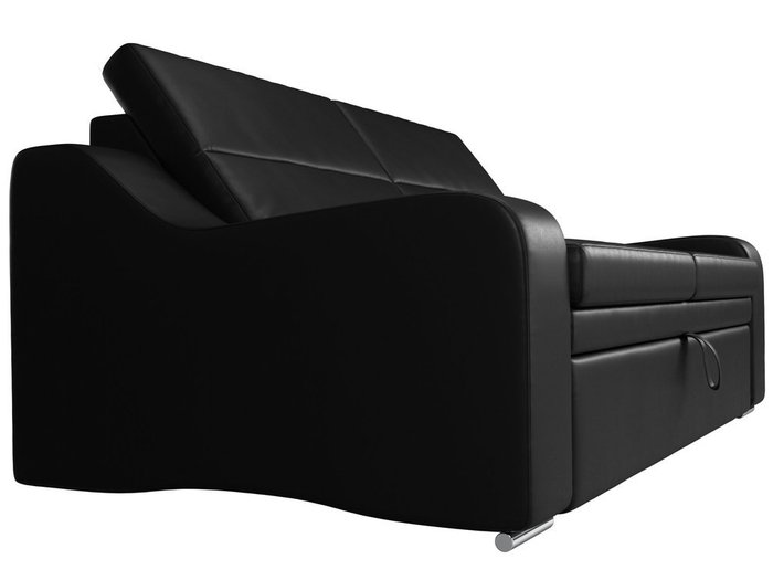 Прямой диван-кровать Медиус черного цвета (экокожа) - лучшие Прямые диваны в INMYROOM